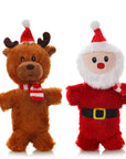 Christmas Santa Squeaky Plush Dog Toy – Durable & Fun