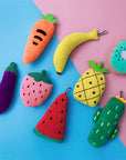 Plush Fruit Squeaky Dog Toy – Durable & Fun Chew Toy