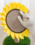 Sunflower Sisal Cat Scratcher – Durable with Natural Grass Base