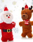 Christmas Santa Squeaky Plush Dog Toy – Durable & Fun