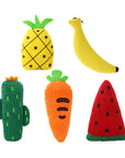 Plush Fruit Squeaky Dog Toy – Durable & Fun Chew Toy