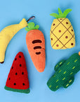 Plush Fruit Squeaky Dog Toy – Durable & Fun Chew Toy