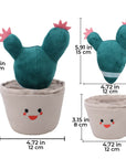 Cactus Plush Squeaky Slow Feeder Dog Toy