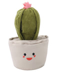 Cactus Plush Squeaky Slow Feeder Dog Toy