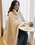 Fluffy Sherpa Fleece Shawl Throw Blanket – Cozy & Multi-Purpose Nap Blanket