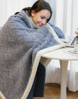 Fluffy Sherpa Fleece Shawl Throw Blanket – Cozy & Multi-Purpose Nap Blanket