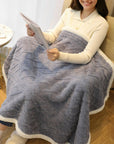 Fluffy Sherpa Fleece Shawl Throw Blanket – Cozy & Multi-Purpose Nap Blanket