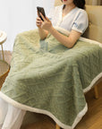 Fluffy Sherpa Fleece Shawl Throw Blanket – Cozy & Multi-Purpose Nap Blanket