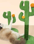 Cactus Design Sisal Cat Scratching Post – Durable & Stylish