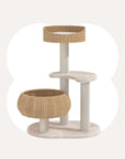 Sleeping in the Bowl Cat Tree - Pawhearth