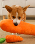Carrot Squeaky Plush Dog Toy – Interactive & Fun Chew Toy for Dogs