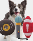 Microphone Plush Squeaky Dog Toy – Durable & Interactive