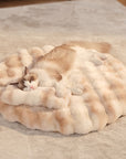 Faux Fur Round Dog & Cat Mat with Pillow – Warmth-Retaining & Cozy