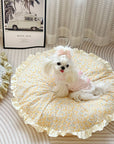 Floral Round Dog Bed – Comfortable & Stylish Pet Bed for All Sizes