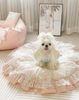 Floral Round Dog Bed – Comfortable & Stylish Pet Bed for All Sizes