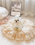 Floral Round Dog Bed – Comfortable & Stylish Pet Bed for All Sizes