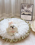 Floral Round Dog Bed – Comfortable & Stylish Pet Bed for All Sizes