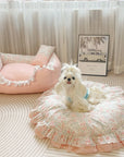 Floral Round Dog Bed – Comfortable & Stylish Pet Bed for All Sizes