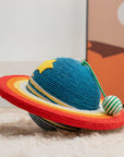 Rainbow Planet Sisal Cat Scratcher with Hanging Ball