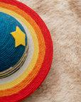 Rainbow Planet Sisal Cat Scratcher with Hanging Ball