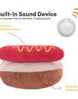 Plush Pizza & Hot Dog Shaped Squeaky Dog Chew Toy