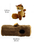 Interactive Squirrel Hide-and-Seek Dog Toy with Tree Trunk