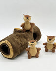 Interactive Squirrel Hide-and-Seek Dog Toy with Tree Trunk