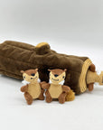 Interactive Squirrel Hide-and-Seek Dog Toy with Tree Trunk