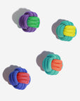 Color Clash Knotted Ball Dog Toy – Durable & Interactive Chew Toy