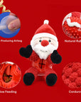 Christmas Rubber Dog Toy – Squeaky & Slow Feeder Doll