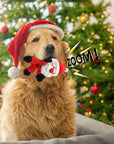 Christmas Rubber Dog Toy – Squeaky & Slow Feeder Doll