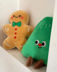 Christmas Gingerbread Man Plush Dog Toy – Interactive & Fun for Playtime
