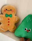 Christmas Gingerbread Man Plush Dog Toy – Interactive & Fun for Playtime