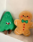 Christmas Gingerbread Man Plush Dog Toy – Interactive & Fun for Playtime