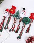 Christmas Linen Cotton Rope Teeth Cleaning Interactive Plush Dog Toy