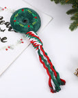 Christmas Linen Cotton Rope Teeth Cleaning Interactive Plush Dog Toy