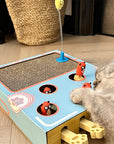 Whack-a-Mole Cat Toy – Interactive Scratcher & Game