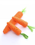Natural Sisal Carrot Cat Chew Toy – Bite-Resistant Teething Aid