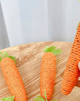 Natural Sisal Carrot Cat Chew Toy – Bite-Resistant Teething Aid