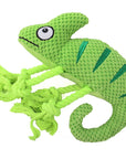 Plush Chameleon Squeaky Dog Toy – Soft & Colorful Fun
