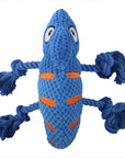 Plush Chameleon Squeaky Dog Toy – Soft & Colorful Fun