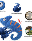 Plush Chameleon Squeaky Dog Toy – Soft & Colorful Fun