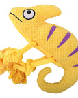 Plush Chameleon Squeaky Dog Toy – Soft & Colorful Fun