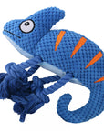 Plush Chameleon Squeaky Dog Toy – Soft & Colorful Fun