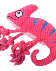 Plush Chameleon Squeaky Dog Toy – Soft & Colorful Fun