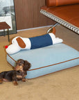 Spacious Denim Dog & Cat Mat with Removable Pillow – Comfortable & Versatile Pet Bed
