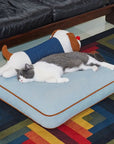 Spacious Denim Dog & Cat Mat with Removable Pillow – Comfortable & Versatile Pet Bed