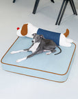Spacious Denim Dog & Cat Mat with Removable Pillow – Comfortable & Versatile Pet Bed
