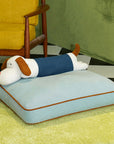 Spacious Denim Dog & Cat Mat with Removable Pillow – Comfortable & Versatile Pet Bed