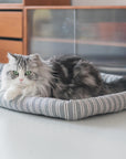 Stylish Striped Cooling Ice Silk Dog & Cat Bed Mat – Soft, Comfortable & Cooling